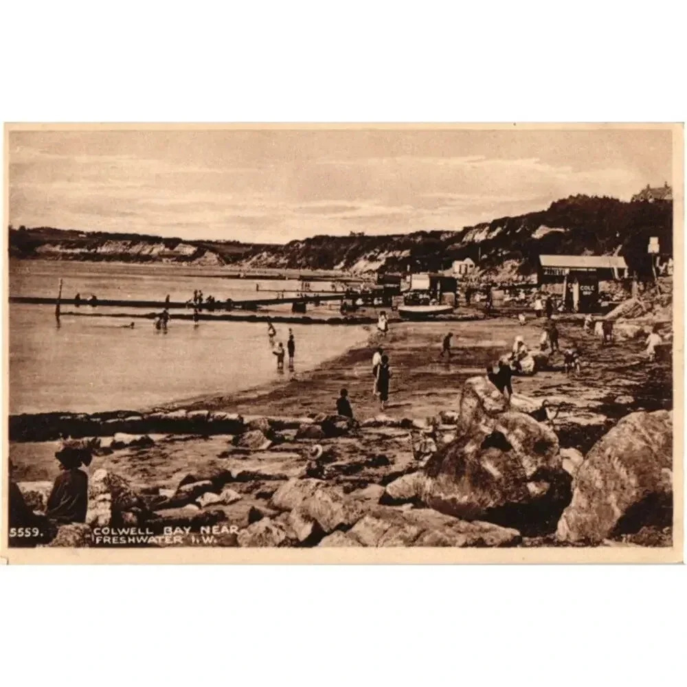 Colwell Bay near Freshwater Isle of Wight I.W. UK Postcard